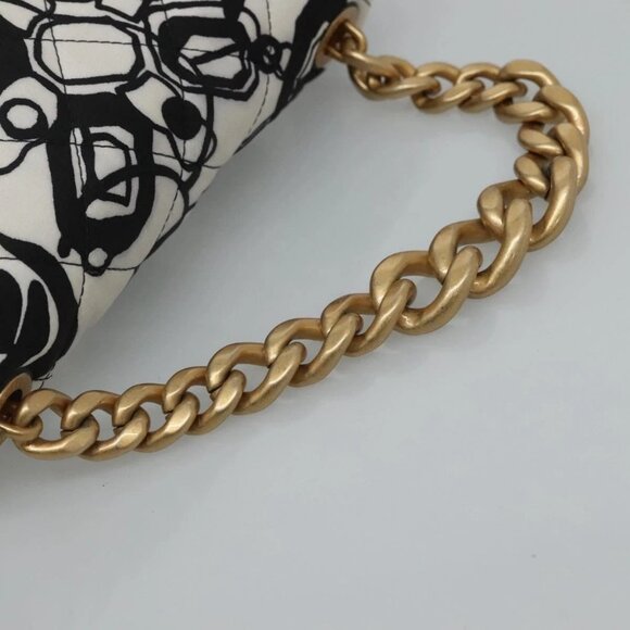 CHANEL Mini Matelasse 20 Chain Single Flap Bag Nylon 2way White CC Auth - Picture 6 of 16